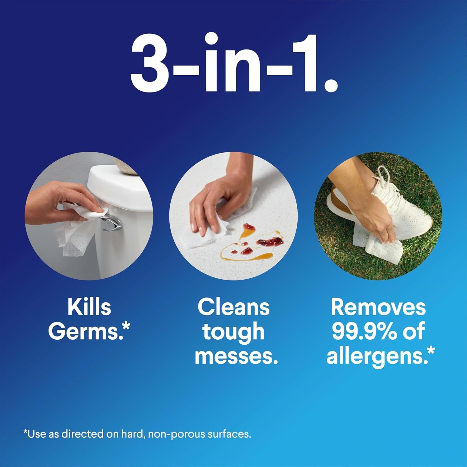 Disinfecting Wipes, Bleach Free, Household Essentials, Fresh Scent, Moisture Seal Lid, 75 Cleaning Wipes, Pack of 3 (New Packaging)