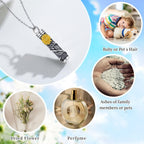 Cremation Jewelry Sterling Silver Sunflower/Rose/Daisy Flower Urn Necklace for Ashes Memorial Keepsake Jewelry for Women