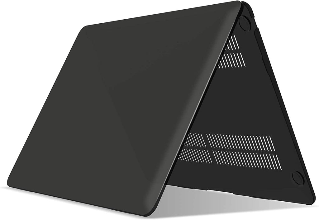 Compatible with New Macbook Air 13 Inch Case 2022 2021 2020 M1 A2337 A2179 A1932, Plastic Hard Shell Case with Keyboard Cover for Mac Retina Display with Touch ID, Black, MMA-T13BK+1A