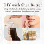 Raw African Shea Butter from Ghana, 100% Pure Unrefined Grade a Yellow Shea Butter for Skin & Hair, Deep Moisturizing Body & Hair Butter – 14 Oz
