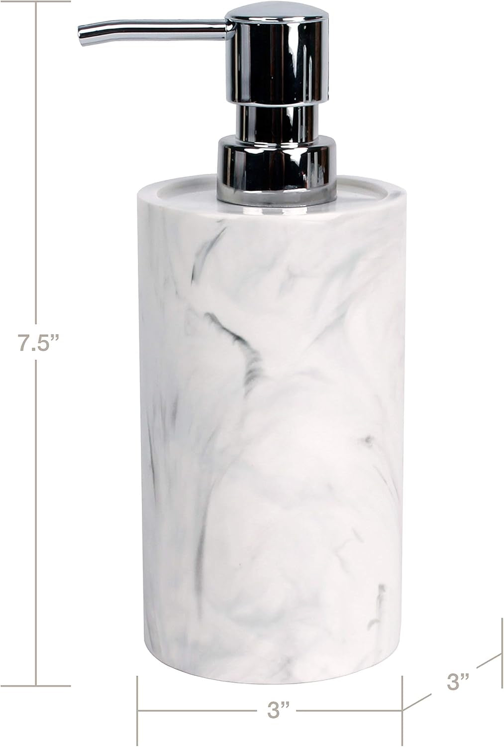 Marble Swirl Soap Dispenser, White