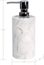 Marble Swirl Soap Dispenser, White