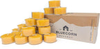 Tea Light Candles, Raw Yellow, Clear Cups, 24 Pack | 100% Pure Natural Bees Wax, Unscented, Paraffin & Soy Free, 5 Hour Burn Time, Made in USA