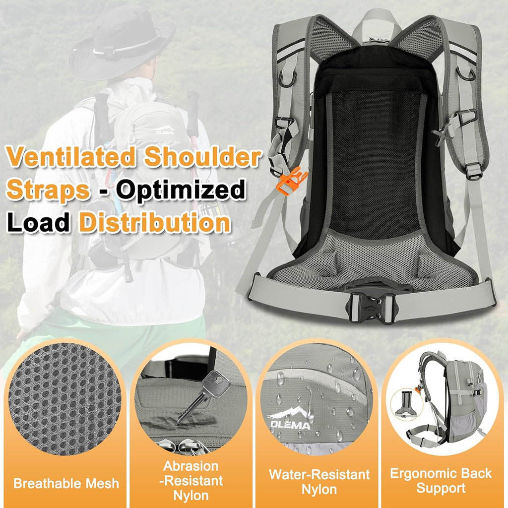 Hiking Backpack, 25L Lightweight Travel Backpacks,Camping Daypack for Outdoor Sports,Lightweight Travel Camping Backpack for Men Women