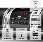 Motorcycle Bluetooth Speakers, Waterproof Radio Audio System | Built-In Amplifier, FM Radio, AUX Input, USB, Great for ATV, Scooter Bike,12 Volt Vehicle