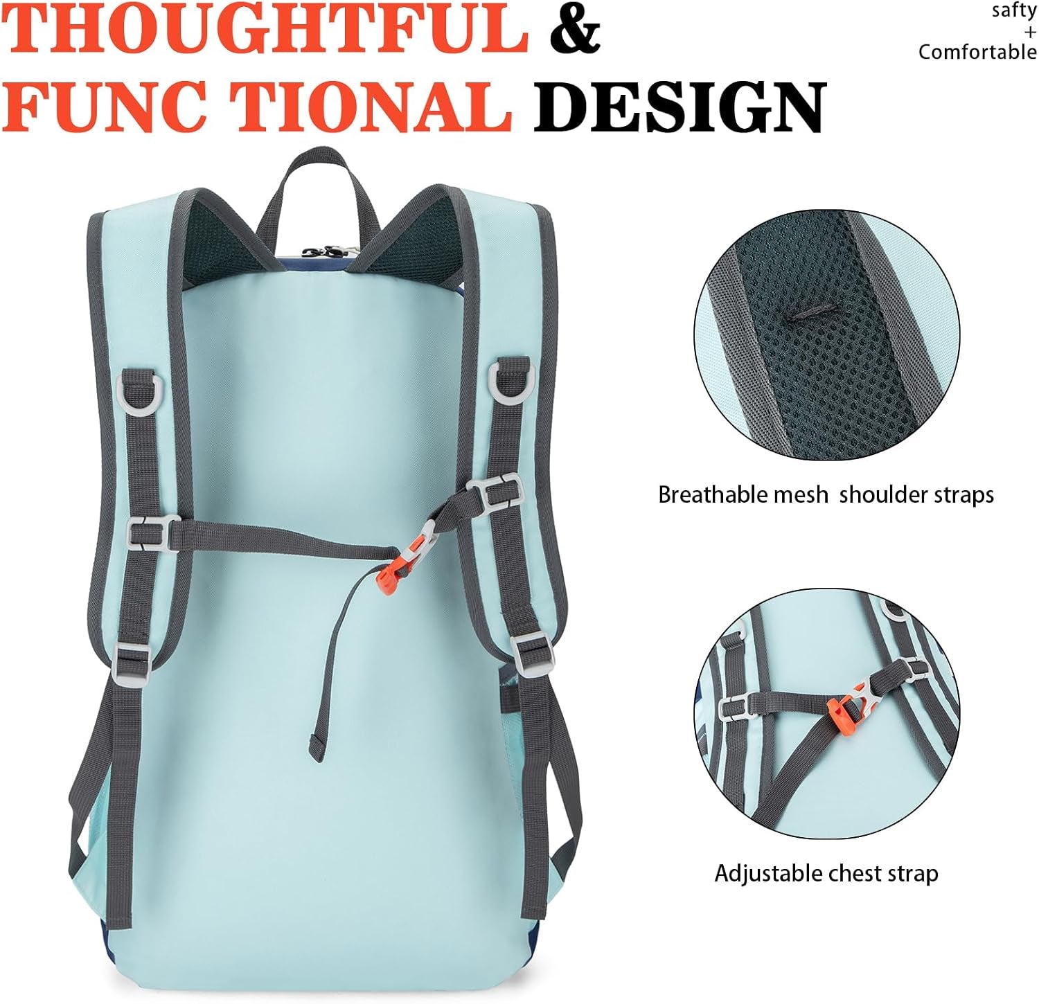 35L Ultra Lightweight Foldable Packable Hiking Backpack | Travel Backpack, Survival Whistle, Water-Resistant, Camping Daypack, Outdoor Sports, 0.88 Pounds, Men & Women