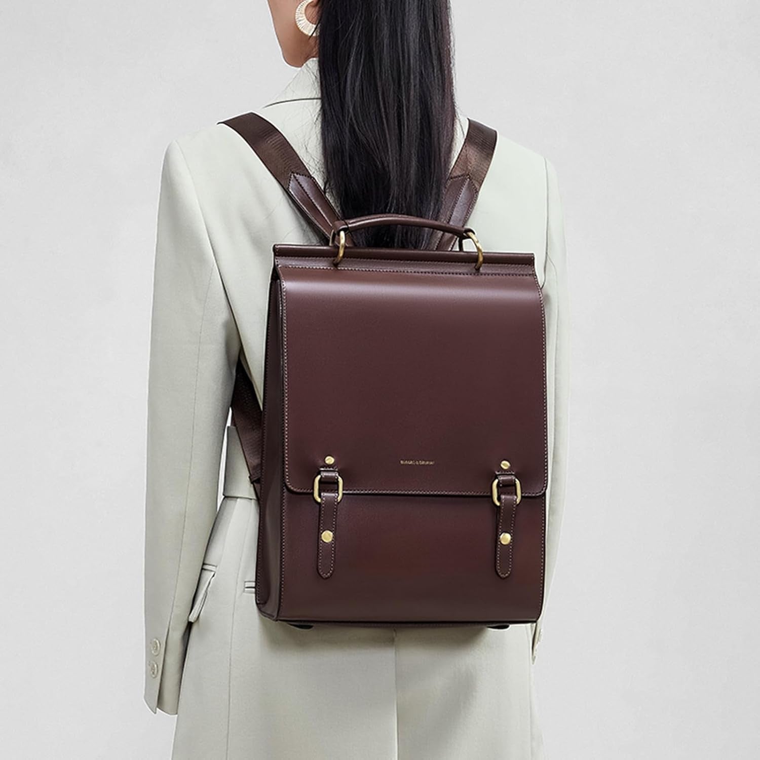Leather Backpack Purse for Women Fashion Travel Shoulder Bag | Genuine Leather and Microfiber Leather, College Backpacks, Vintage, Casual Work Bag