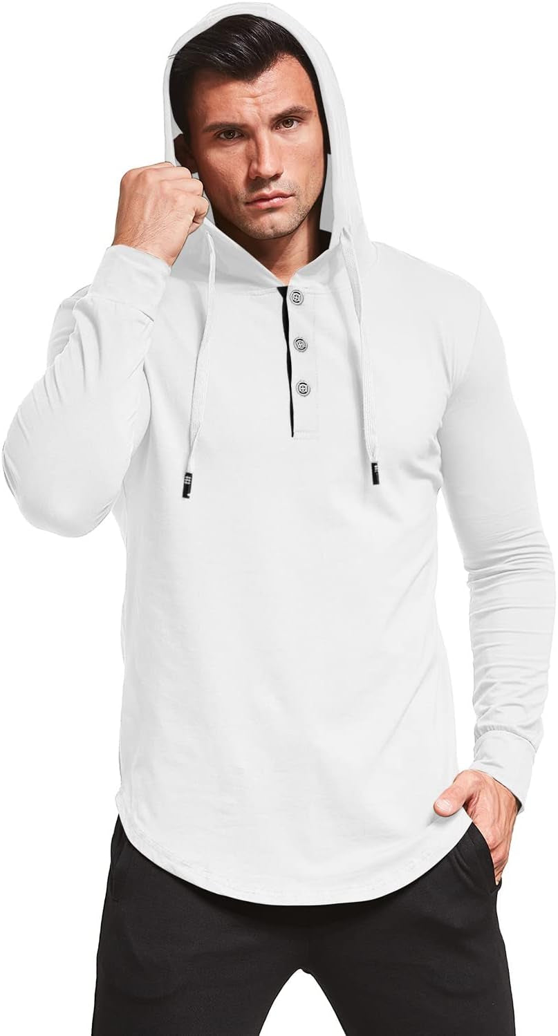 Men'S S-5X Short&Long Sleeve Athletic Casual plus Size Hoodies Sport Sweatshirt Hooded T-Shirts