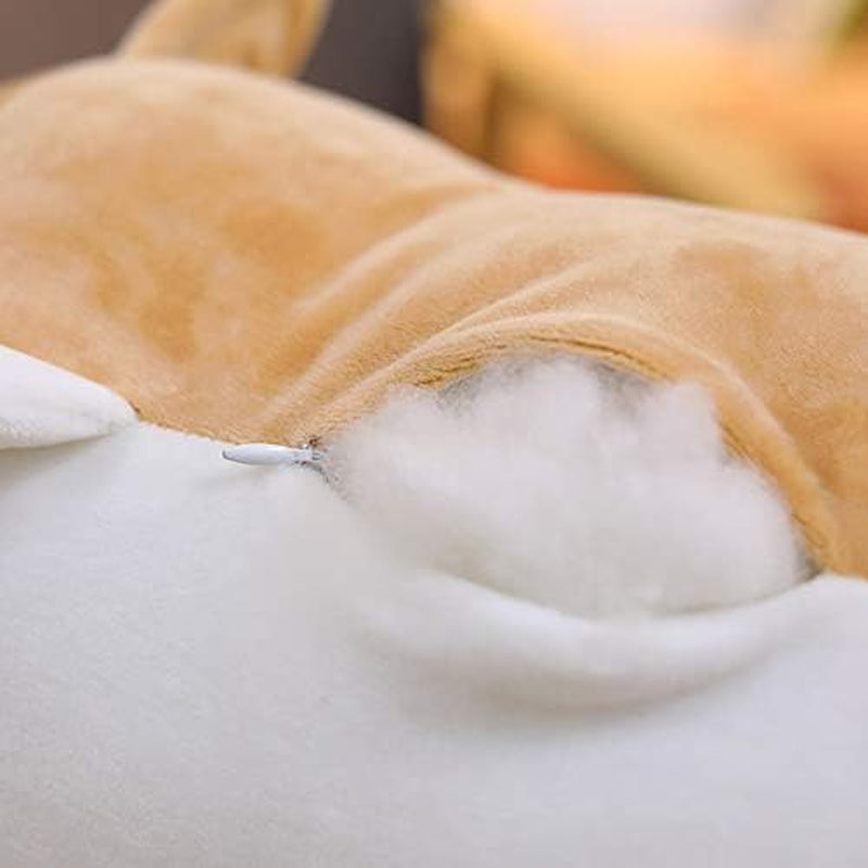 Corgi Dog Plush Pillow, Soft Shiba Inu Corgi Butt Stuffed Animal Toys Gifts for Bed, Valentine, Kids Birthday, Christmas (Brown, 11.8Inch)