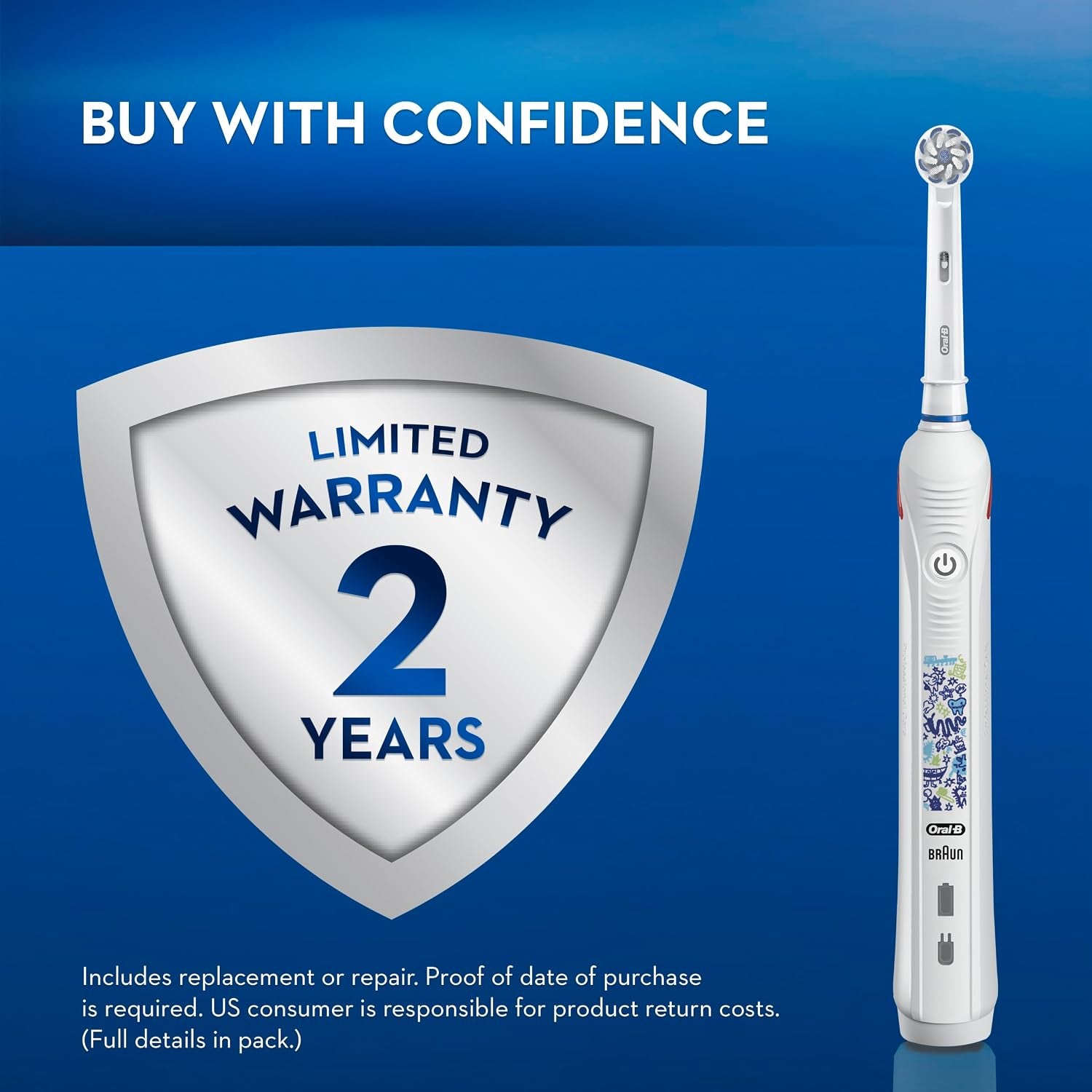 Kids Electric Toothbrush with Coaching Pressure Sensor and Timer, Rechargeable Toothbrush with Brush Head, Sparkle & Shine