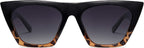 Trendy Square Cateye Polarized Sunglasses Womens Big Frame Shades SJ2115