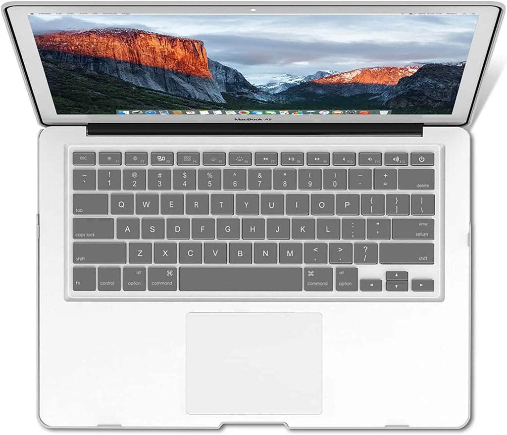 Compatible with Old Version Macbook Air 13 Inch Case (2010-2017 Release). Models: A1466 / A1369, Plastic Hard Shell Case with Keyboard Cover for Mac Air 13, Crystal Clear, A13CYCL+1
