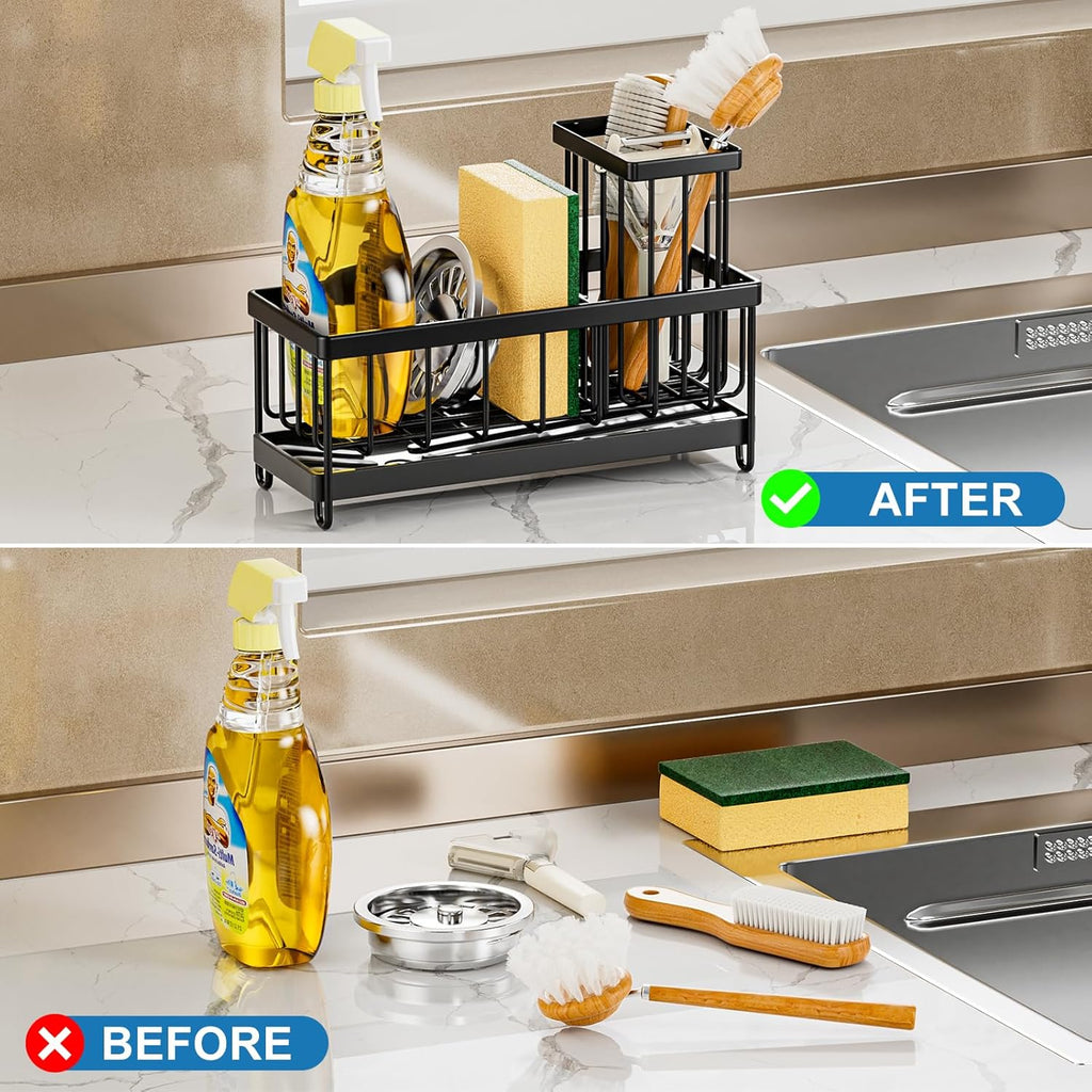 Sponge Holder for Kitchen Sink - Sink Organizer and Caddy for Home and Kitchen Storage Organization
