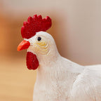 Funny Chicken Egg Lamp with LED Lifelike Chicken Night Light - USB Resin Warm Table Light Decor for Kids & Friends (A)
