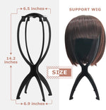 Wig Stand, Wig Head Stand for Multiple Wigs, Black, 3 Pack