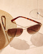 Polarized Sunglasses for Women UV400 Protection CA3216 | Handcrafted Acetate, Nickel-Free Metal Frame, Elegant Design, Shatterproof Lenses, Includes Leather Case, for Driving, Daily