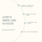 Complete Skin Care Set, Face Wash, Hydrating Toner, Hyaluronic Acid Face Serum, & Anti-Aging Moisturizer, Clean Vegan Facial Skin Care Products for Hydrating & Daily Beauty Care