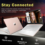 Stream 14" HD Brightview Laptop, Intel Celeron N150, 16GB RAM, 288GB Storage (128GB UFS + 160GB Docking Station Set), Intel UHD Graphics, 720P Webcam, Wi-Fi, 1 Year Office 365, Win 11 S, Gold