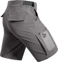 Men'S Cargo Hiking Shorts with Belt | Quick Dry, Lightweight, Durable, Waterproof, Multi Pockets, for Outdoor Tactical Work