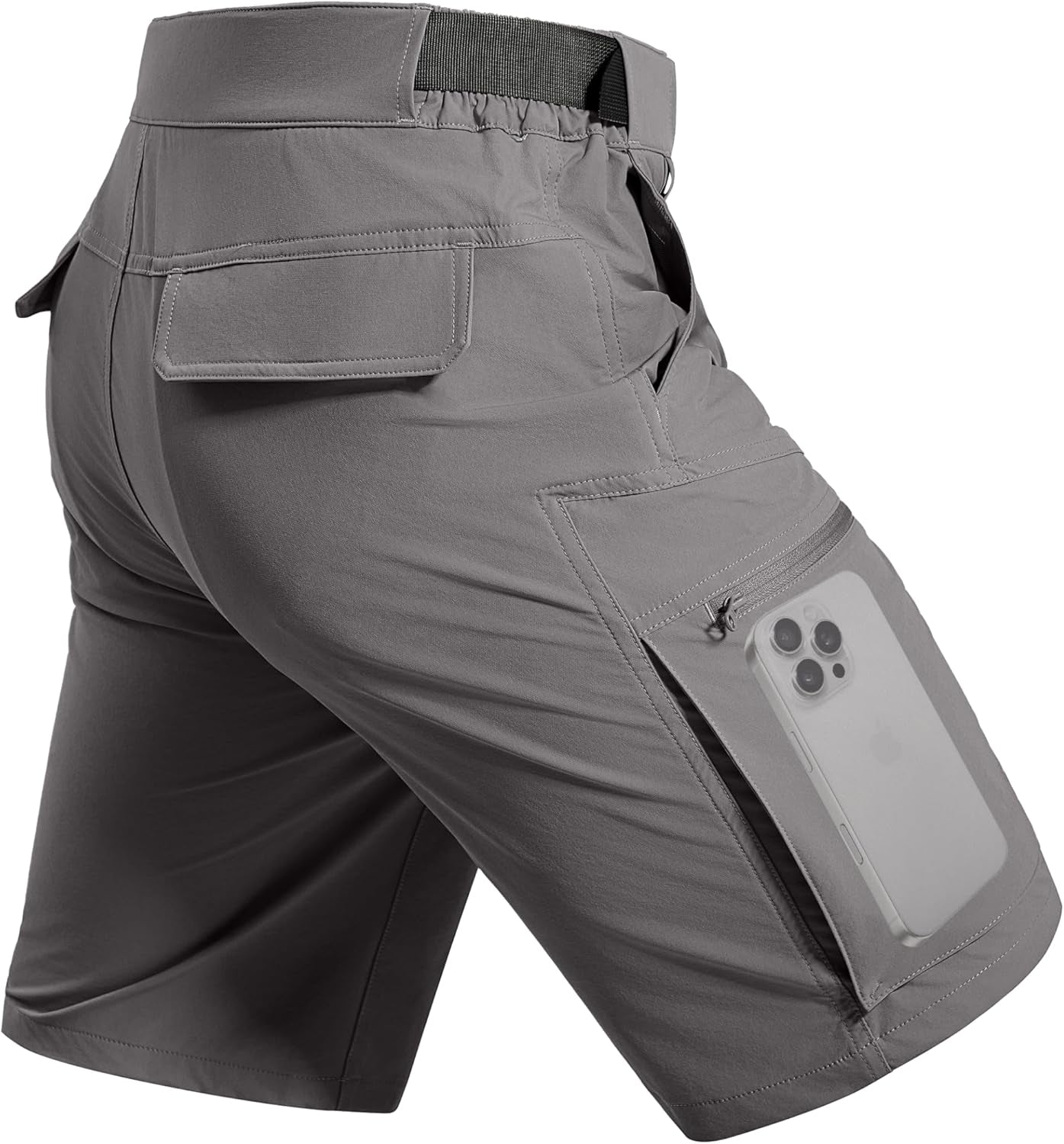 Men'S Cargo Hiking Shorts with Belt | Quick Dry, Lightweight, Durable, Waterproof, Multi Pockets, for Outdoor Tactical Work