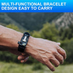 Survival Bracelet Set, 3 Pack with Compass and Whistle | 3 Paracord Bracelets with Compass, Whistle and Magnesium Fire Starter for Camping, Hiking and Emergency Kits