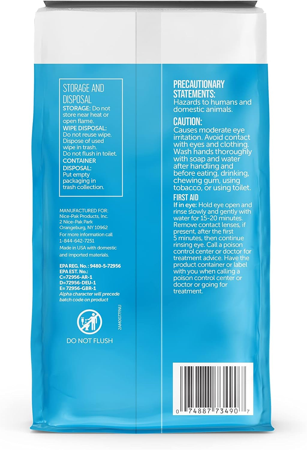Disinfecting Surface Wipes 304Ct | Cleans & Disinfects Home & Kitchen Surfaces | Fresh & Lemon Scent