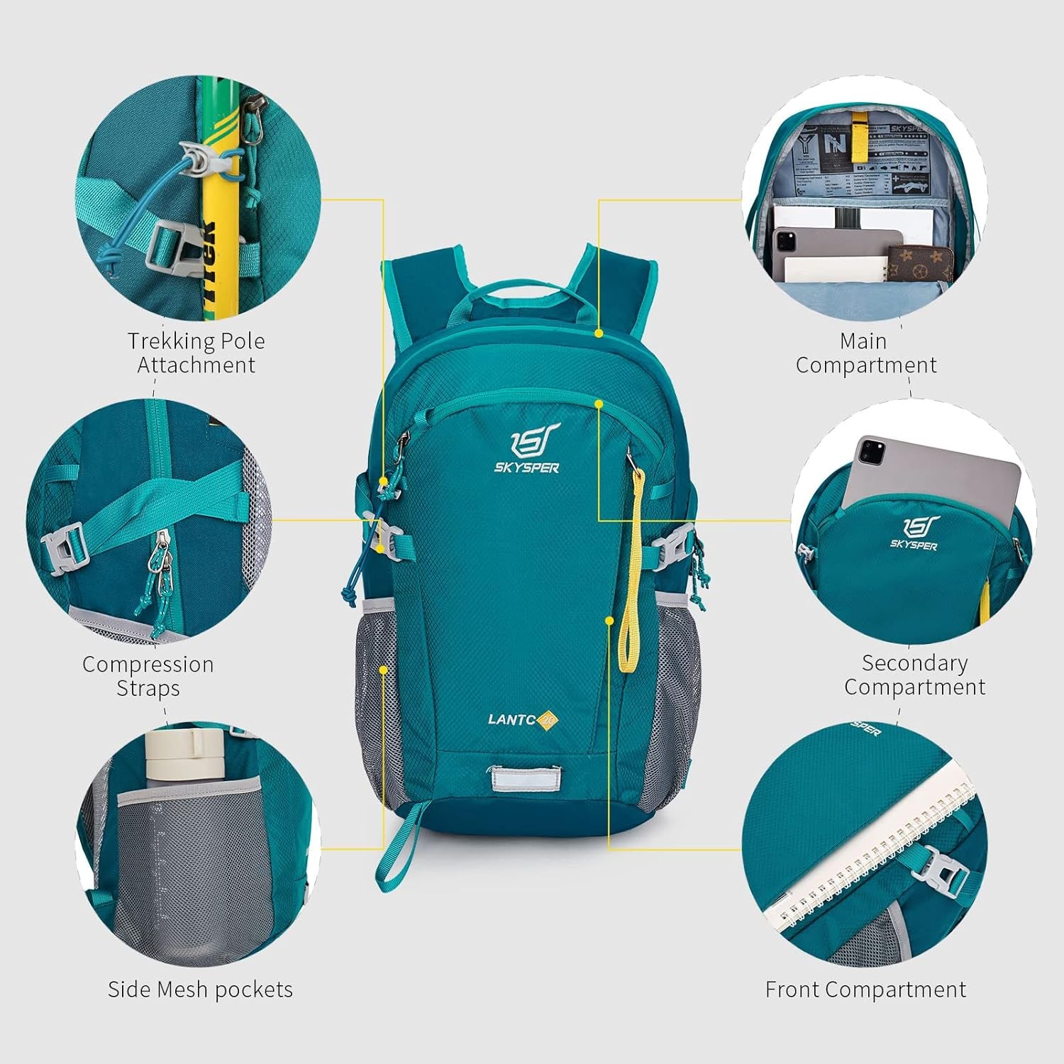 Small Hiking Backpack, 20L Lightweight Travel Backpacks Hiking Daypack for Women Men