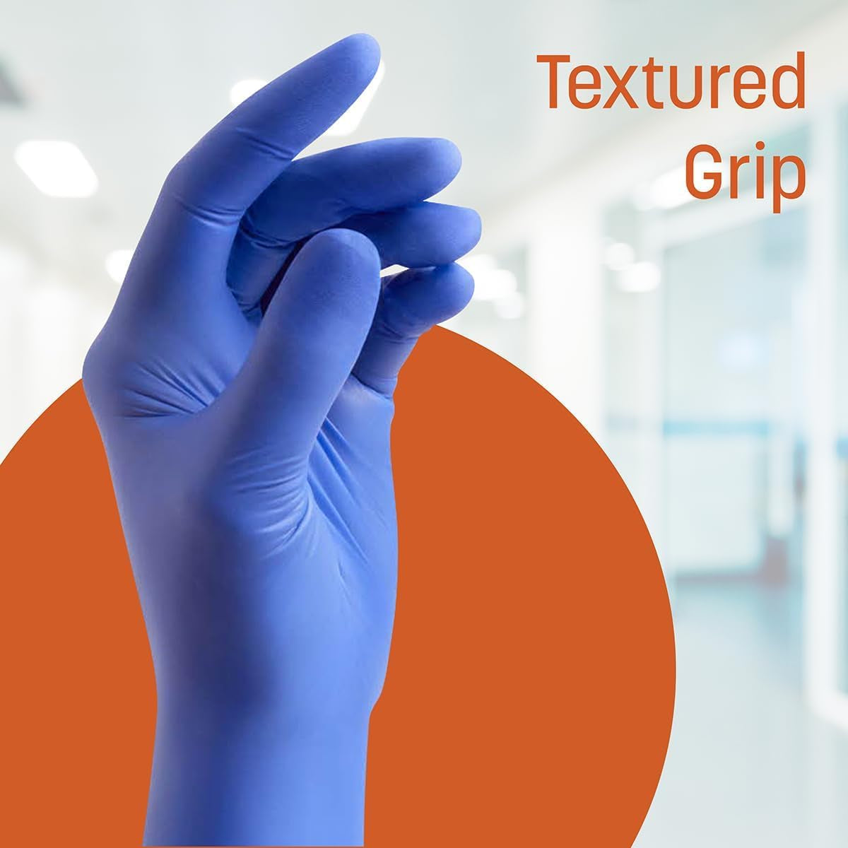 Nitrile Exam Gloves, Blue, Powder-Free, Disposable Gloves for Medical Care, First Aid, Cleaning, Food Prep