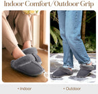 Women'S Genuine Australian Sheepskin Slippers, 18Mm Wool Pile, Memory Foam, Durable Anti-Slip EVA Sole