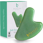 Jade Gua Sha Facial Tools - Face Sculpting & Massager Tool for Lymphatic Drainage & Jawline Sculpting, Guasha Tool for Face, Eye Depuffer Skin Care Tools