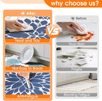 Kitchen Mats, 2PCS Kitchen Rugs, Cushioned anti Fatigue Kitchen Mats for Floor, Kitchen Accessories Non-Slip Waterproof Kitchen Rug Set for Sink, Kitchen, Laundry, 17.3"×30"+17.3"×47"