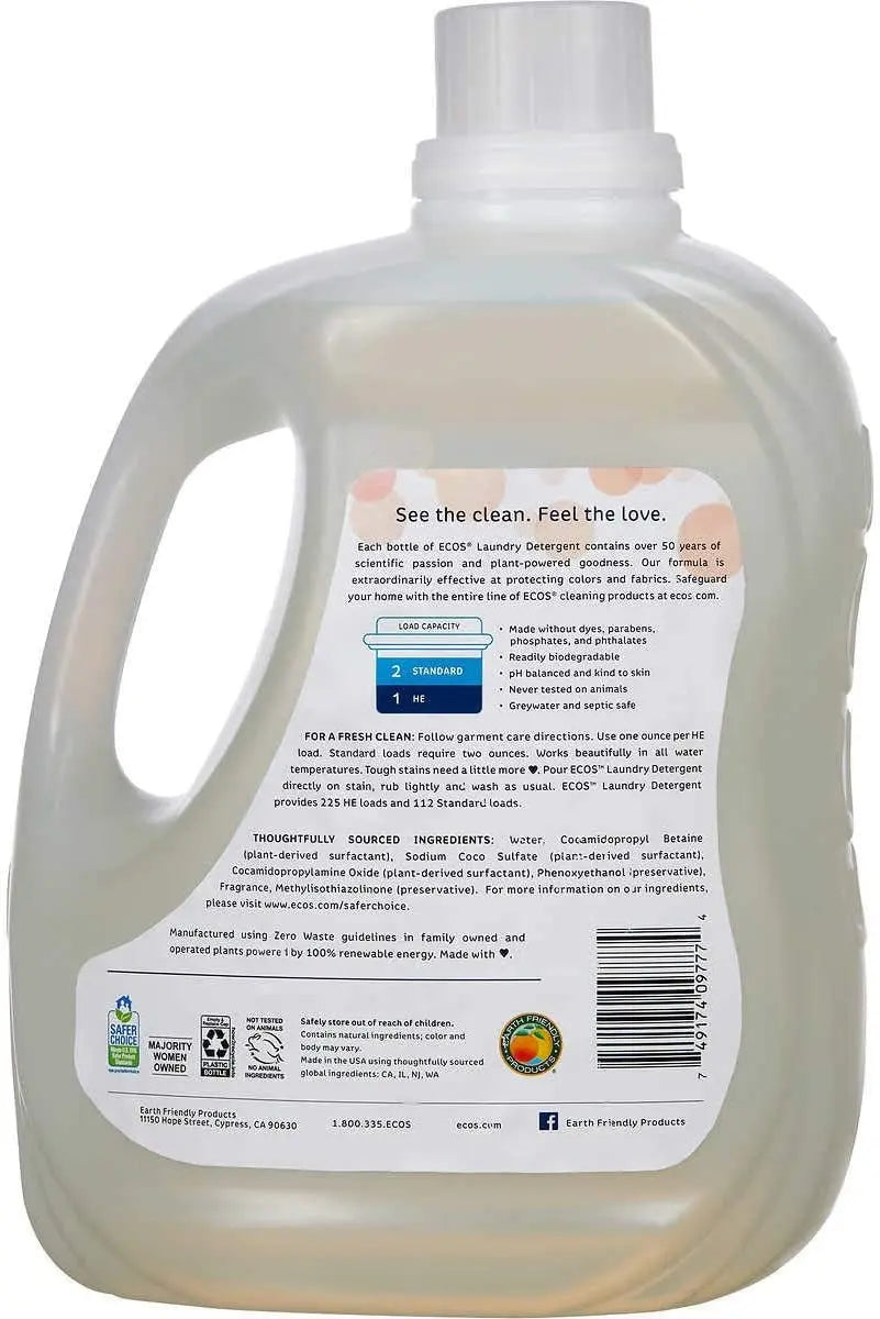 Ecos Liquid Laundry Detergent, Magnolia and Lilies, 210 Ounce