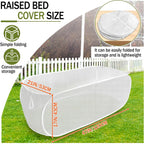 2PCS 47" X 21" X 17" Garden Netting for Raised Beds, Foldable Raised Garden Bed Cover with Ground Nail, Raised Bed Cover Fit 4 X 2Ft Garden Beds, Insect Bird Control, Plant Protection