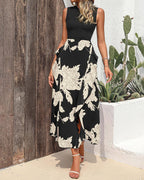 Summer Dresses for Women Wedding Guest | Boho Floral Print, Sleeveless, Crewneck, Ruffle Midi Dress for Cocktail, Graduation, Homecoming, Party, Casual Fall 2026