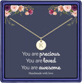 Disc Initial Necklaces for Girls Jewelry - Birthday Gifts for Girls | 14K Gold Plated/14K Rose Gold Plated/S925 Sterling Silver Disc Initial Necklaces for Girls, Jewelry for Kids Birthday Gifts