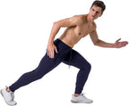 Men'S Joggers Sweatpants Gym Training Workout Pants Slim Fit | Cotton, Tapered,Drawstring Elastic Waist,2 Zipper Pockets,Track Bottoms,Straight, Sweat Pant,Soft,Daily Workout Wear.