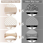 Hair Net for Long Hair, Mesh Wig Caps for Women, Natural Nude, 2 Pieces