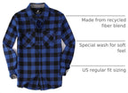 Mens Button down Regular Fit Long Sleeve Casual Flannel Shirts | Soft Washed Cotton Blend,Dual Buttoned Storage Pockets,Multi-Season Wear,Washable,Nice Present for Male Relatives