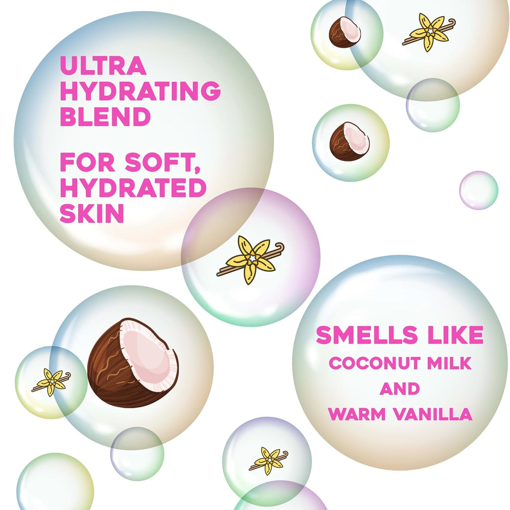OGX Extra Creamy + Coconut Miracle Oil Ultra Moisture Body Wash, Rich Shower Gel for Dry Skin Infused with Coconut Oil, Body Wash for Women, Sulfate-Free Surfactants, 19.5 Fl. Oz