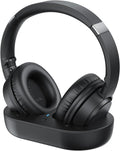 Wireless Headphones for TV, TV Headphones Wireless for Seniors with Easy Setup, Compatible with Most Tvs, Charging Base, 65H Playtime, Low Latency Audio, TV Headset, Ideal for Dad, Mom