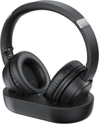 Wireless Headphones for TV, TV Headphones Wireless for Seniors with Easy Setup, Compatible with Most Tvs, Charging Base, 65H Playtime, Low Latency Audio, TV Headset, Ideal for Dad, Mom