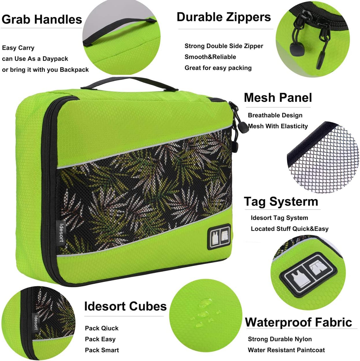 Packing Cubes Large Luggage Organizers Bags for Travel Organizing Clothes | Mixed Color 8 Set Suitable Family or Two-Person Trips; Breathable Mesh Make Easy to Sort; Durable and Convenient to Store