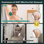 IPL Laser Hair Removal for Women and Men, Long-Lasting Results,999,999 Flashes Painless Hair Removal, 3-In-1 Permanent Hair Removal Device for Face Body Bikini Line Beauty Care