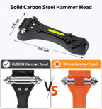 Car Safety Hammer 4 Pack, Car Window Glass Breaker and Seat Belt Cutter Auto Emergency Escape Tool with Light Reflective Tape for Family Rescue, Life Saving Survival Kit