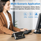 Mesh Business Card Holder 2 Pack | Black Metal Business Card Display Stand, Holds 50 Cards, Sturdy Display for Office, Reception Desk, Front Counter