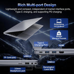 2026 Silver Laptop, Pentium Gold 6500Y Processor(Up to 3.4 Ghz),8Gb RAM 256GB SSD,14 Inch FHD IPS Display, 5000Mah Battery,Type-C
