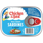 Sardines in Water, 3.75 Ounce Cans (Pack of 18), Wild Caught Canned Sardines