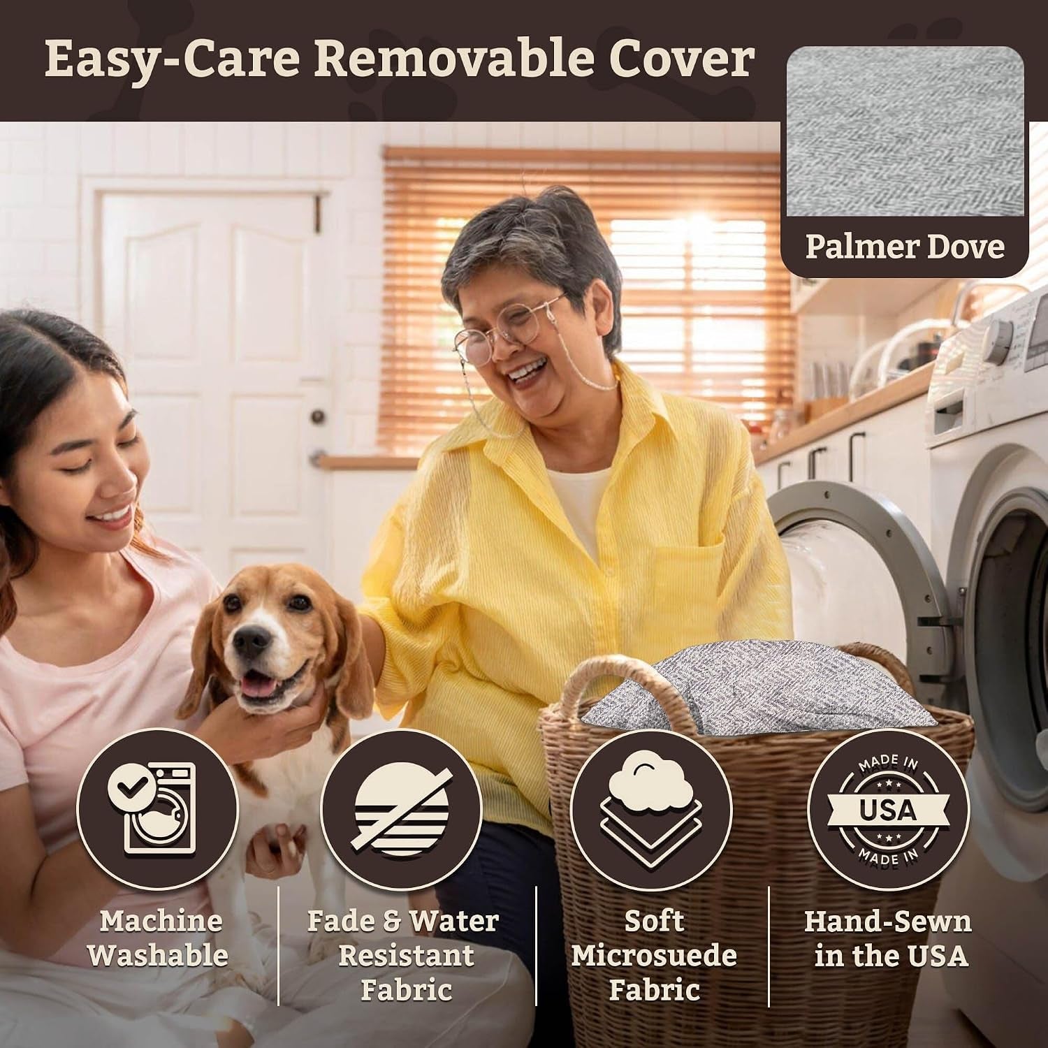 Dog Car Seat for Dogs up to 18Lbs, Lookout II, Palmer Dove (S) | Dog Booster Car Seat with Storage Tray, Elevated View Helps Alleviate Travel Sickness & Fear, Removable Washable Cover