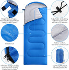 6 Pack Sleeping Bags with Fleece Liners for Adults Bulk, Lightweight Waterproof Camping Sleeping Bags Set for Summer Camp, Church Trip, Emergency Relief, Outdoor Hiking Backpacking