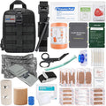 IFAK Trauma Kit with QEN Tourniquet, 6-Inch Israeli Bandage, Splint, Tactical First Aid Kit for Car, Camping, Hiking and Travel with Molle Bag (78 Piece)